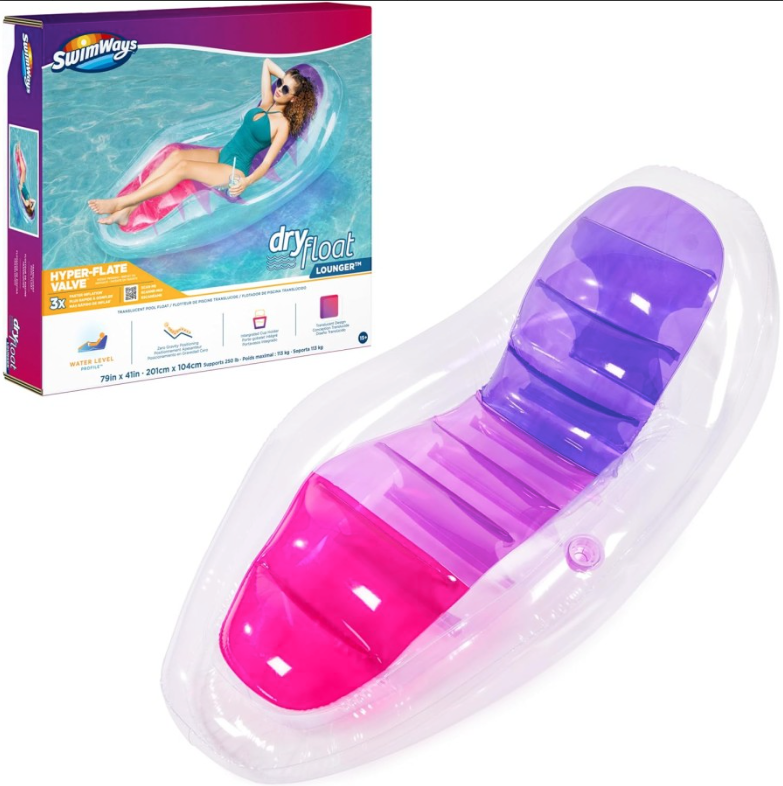 SwimWays Dry Float — Flotteur Chaise Longue pour Piscine