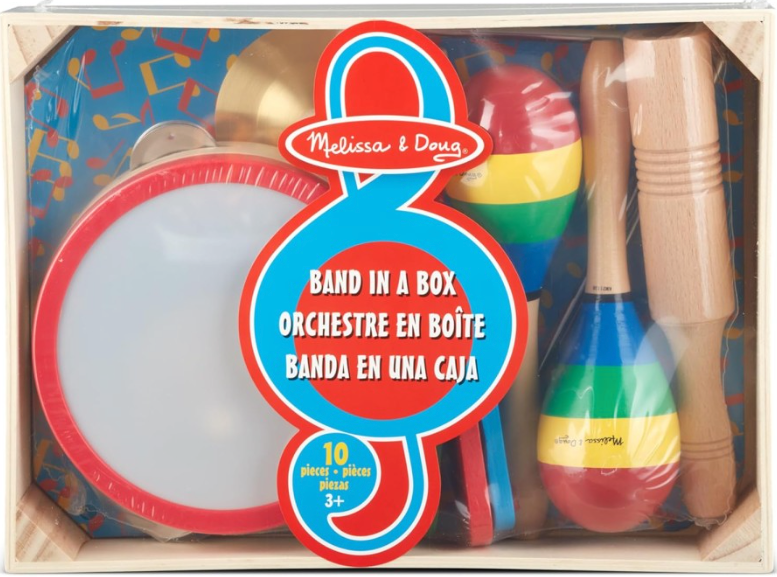 Melissa & Doug Band-in-a-Box Clang!Tap! — Set de 10 Instruments de Musique