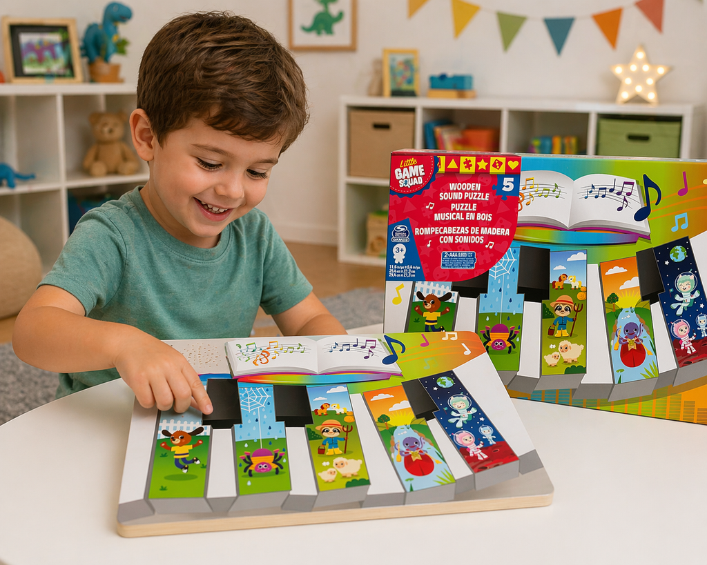 Puzzle en Bois Sonore — Notes de Piano
