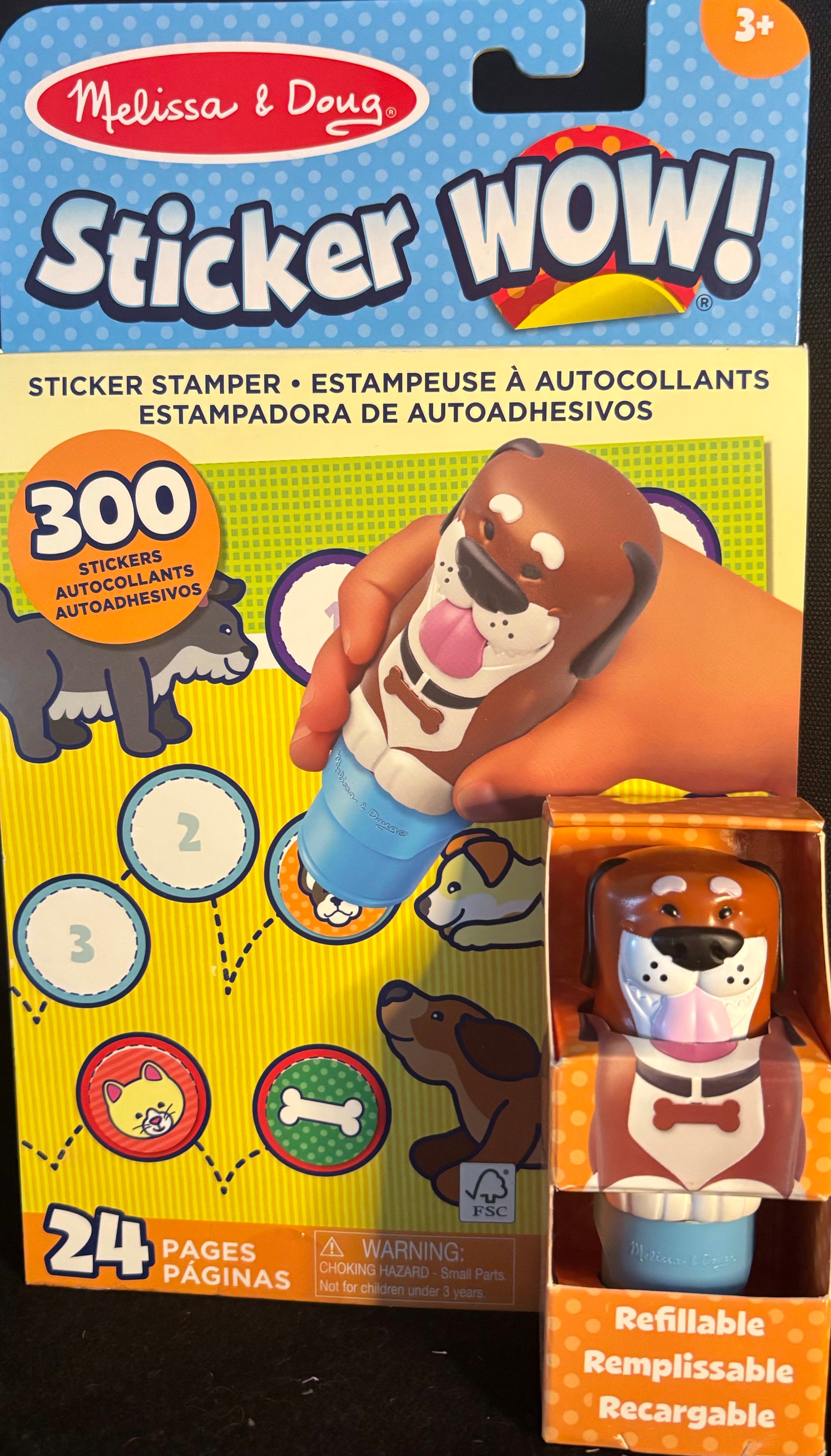 Melissa & Doug Sticker WOW! — Bloc d'Activités 24 Pages avec Tampon Stickers — Chien