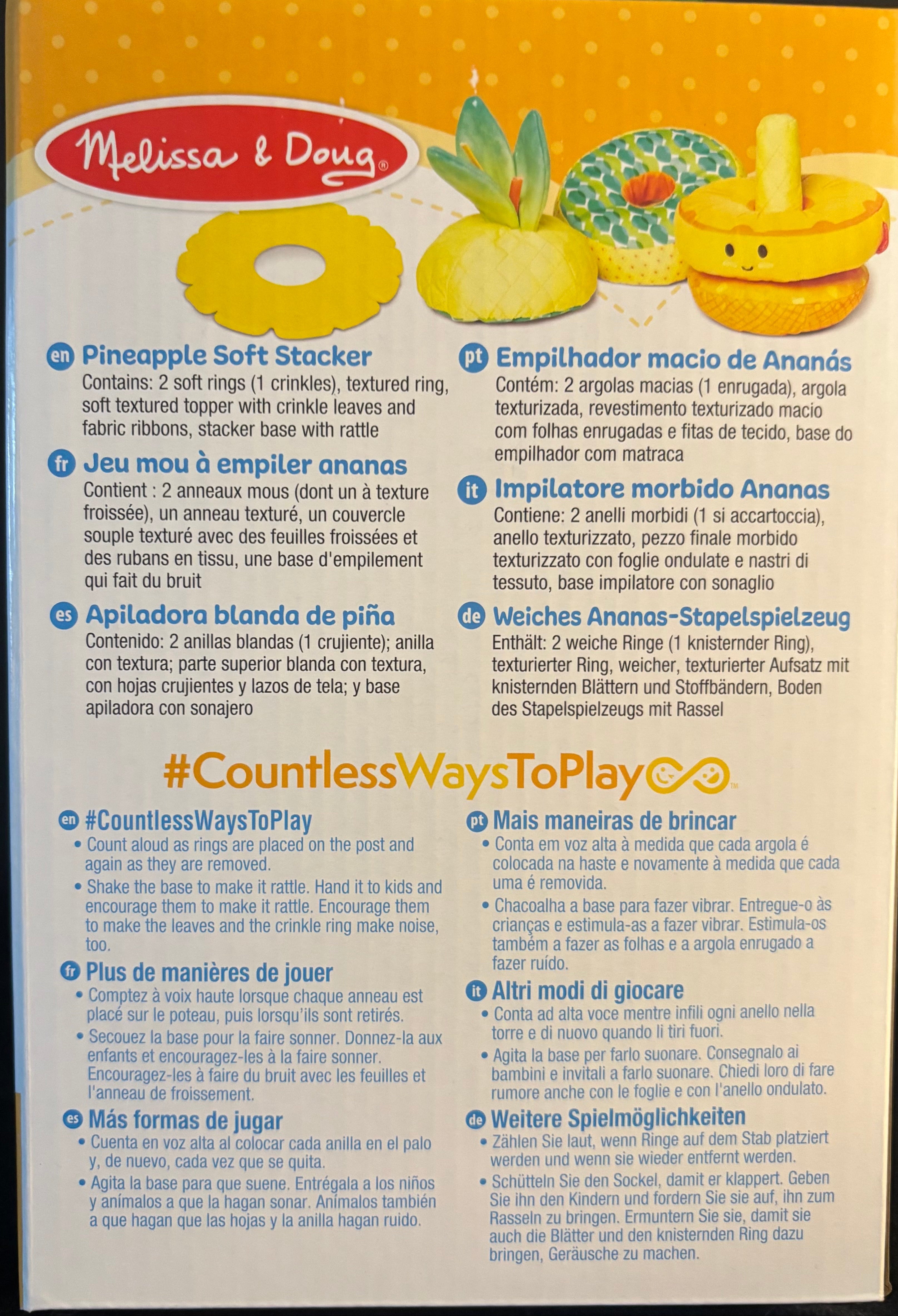 Melissa & Doug Multi-Sensory — Empileur Souple Ananas