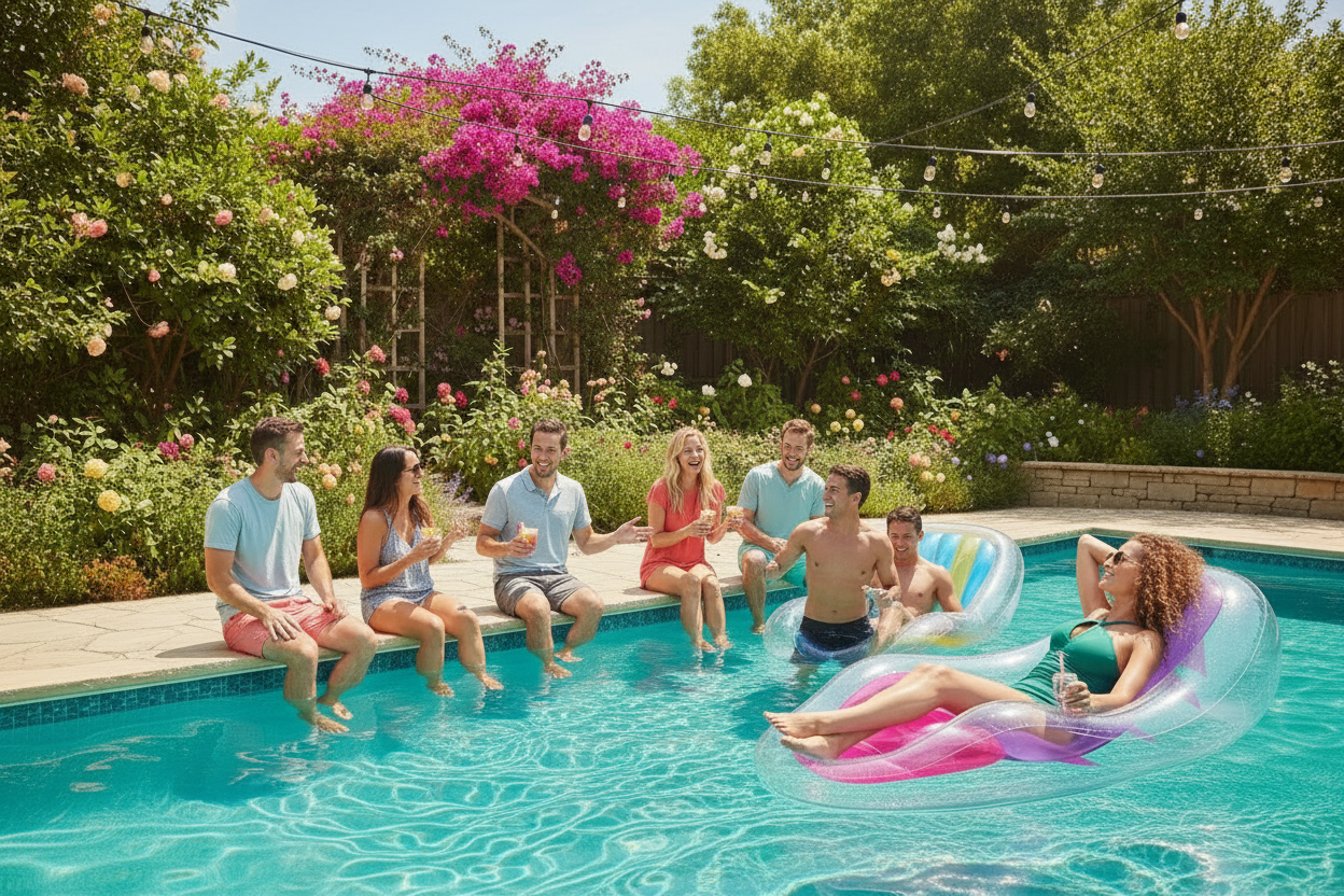 SwimWays Dry Float — Flotteur Chaise Longue pour Piscine
