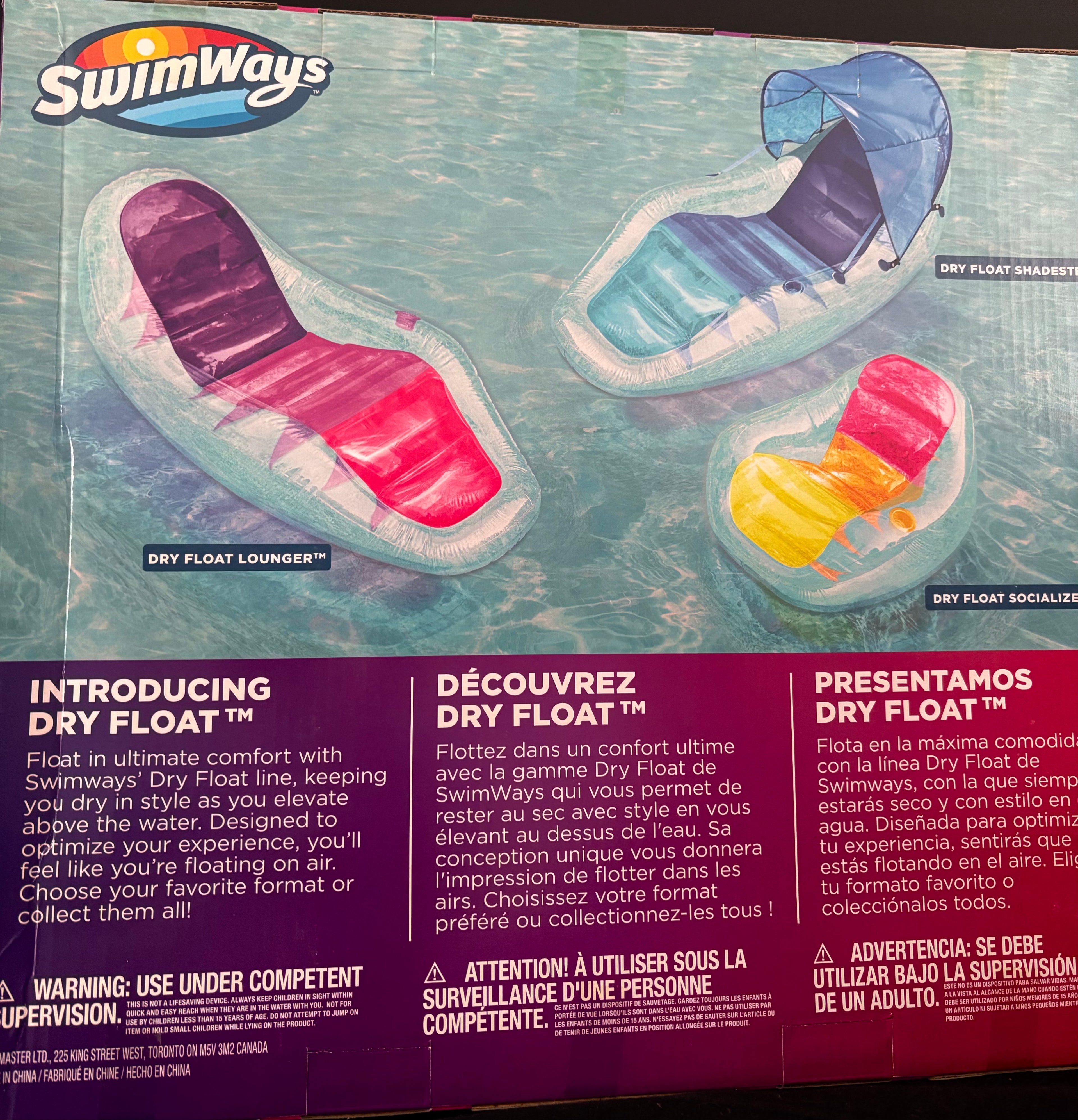 SwimWays Dry Float — Flotteur Chaise Longue pour Piscine