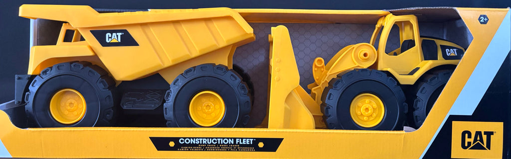 CAT Construction Fleet — Pack 2 Véhicules : Camion Benne et Chargeuse à Roues 10"