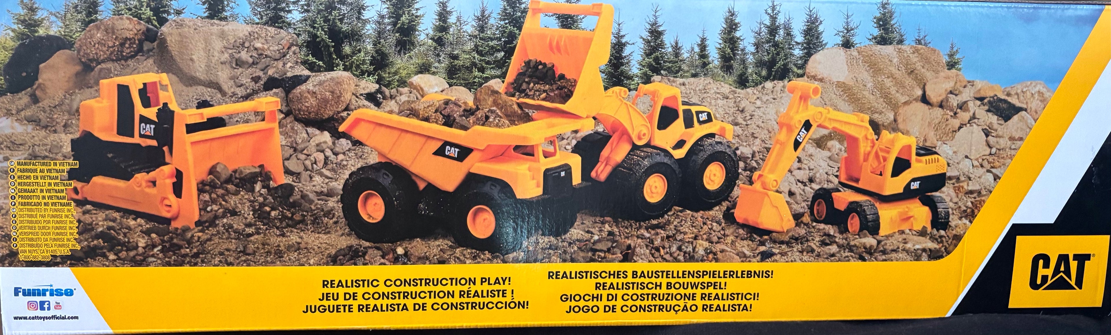 CAT Construction Fleet — Pack 2 Véhicules : Camion Benne et Chargeuse à Roues 10"