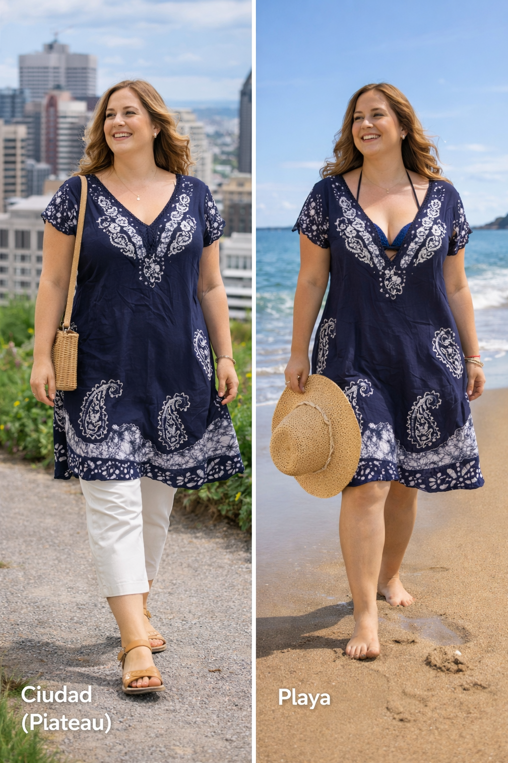 Robe Paréo 2 en 1 — Coton et Polyester | 5 Couleurs | Taille Unique