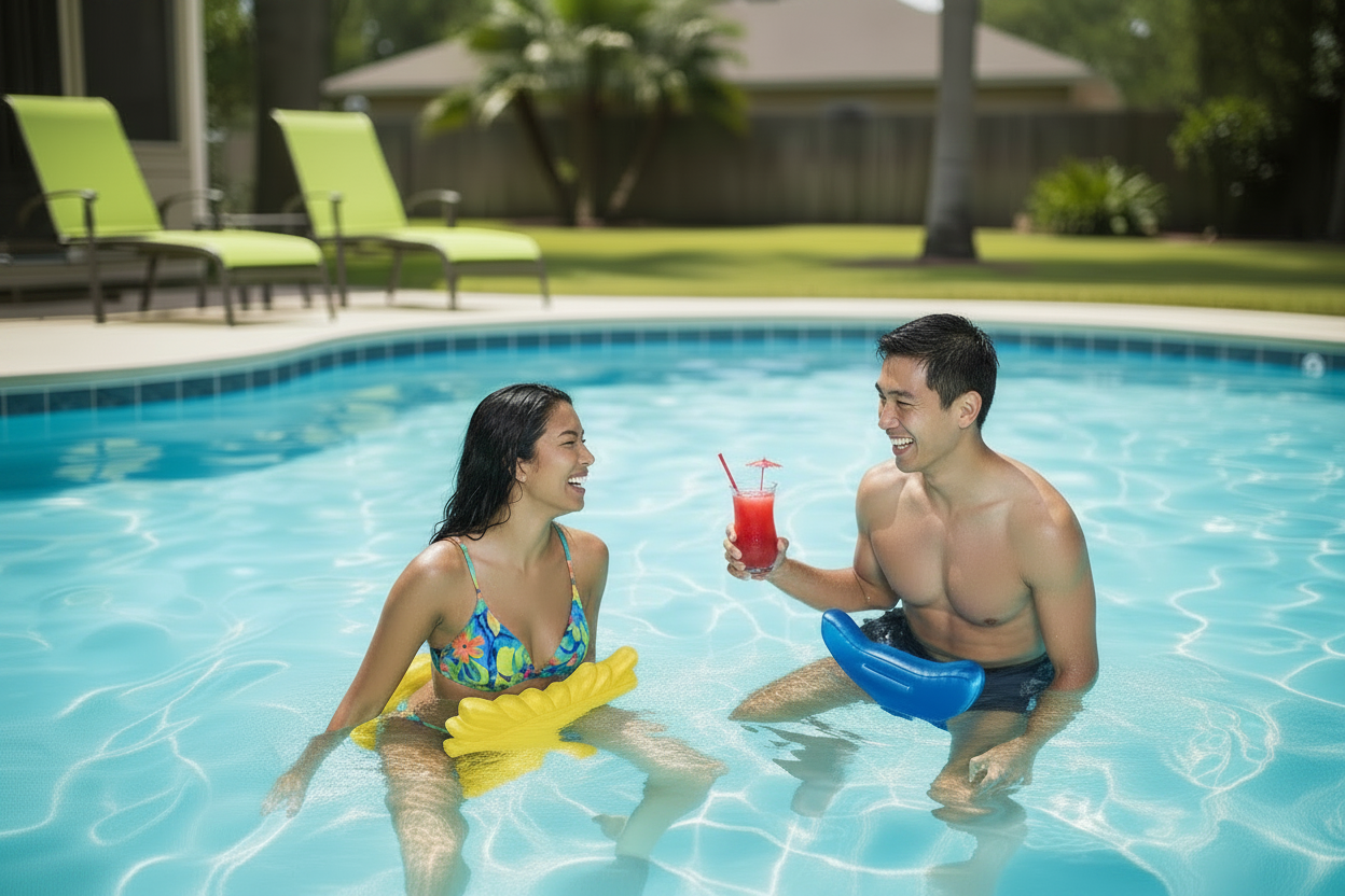 SwimWays Tropicali — Flotteur Siège de Selle pour Piscine